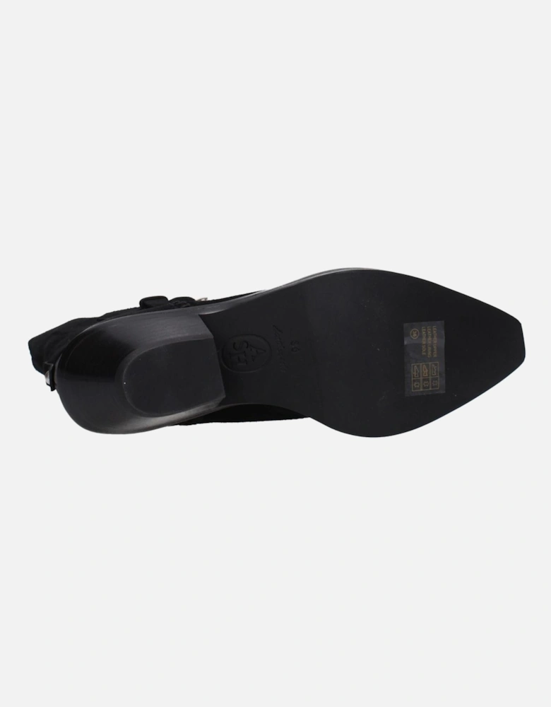Vintage Effect Suede Ankle Boots Women - Black