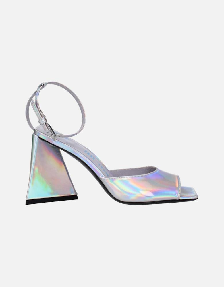 High Heel Open Toe Sandals with Buckle Closure Women - Gray