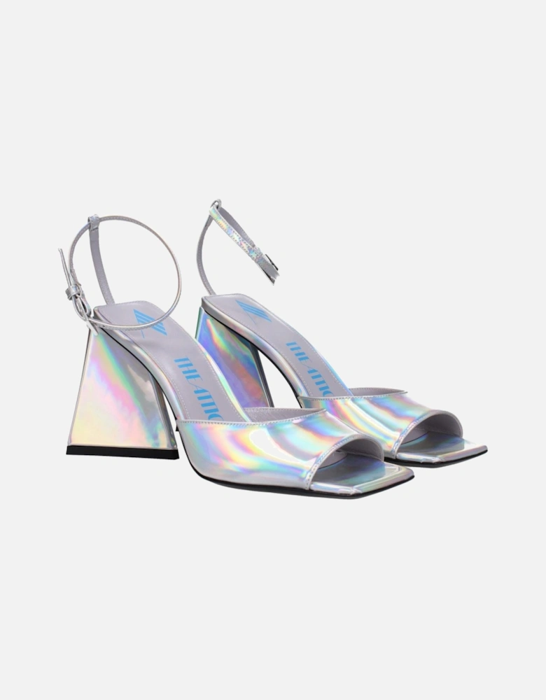 High Heel Open Toe Sandals with Buckle Closure Women - Gray