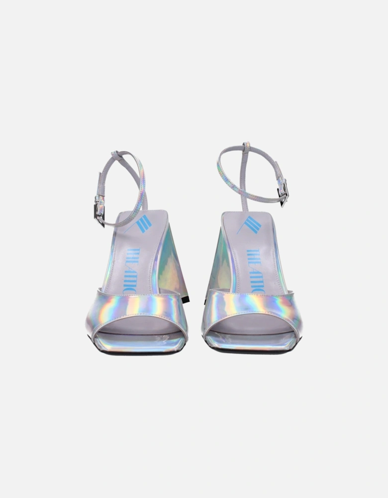 High Heel Open Toe Sandals with Buckle Closure Women - Gray