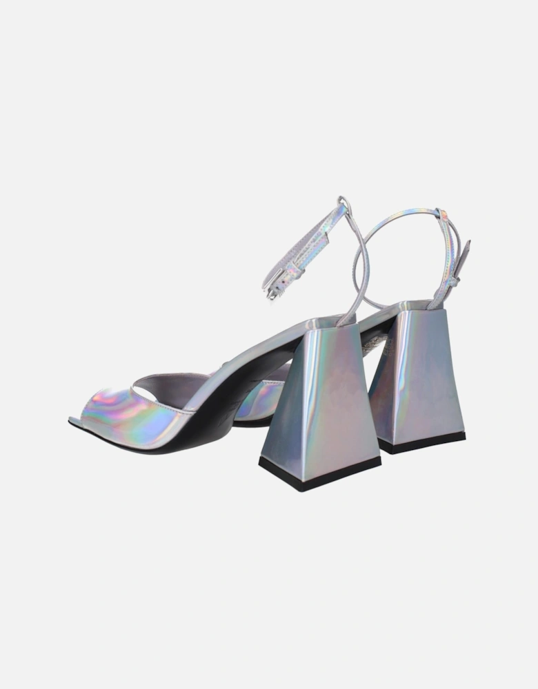 High Heel Open Toe Sandals with Buckle Closure Women - Gray