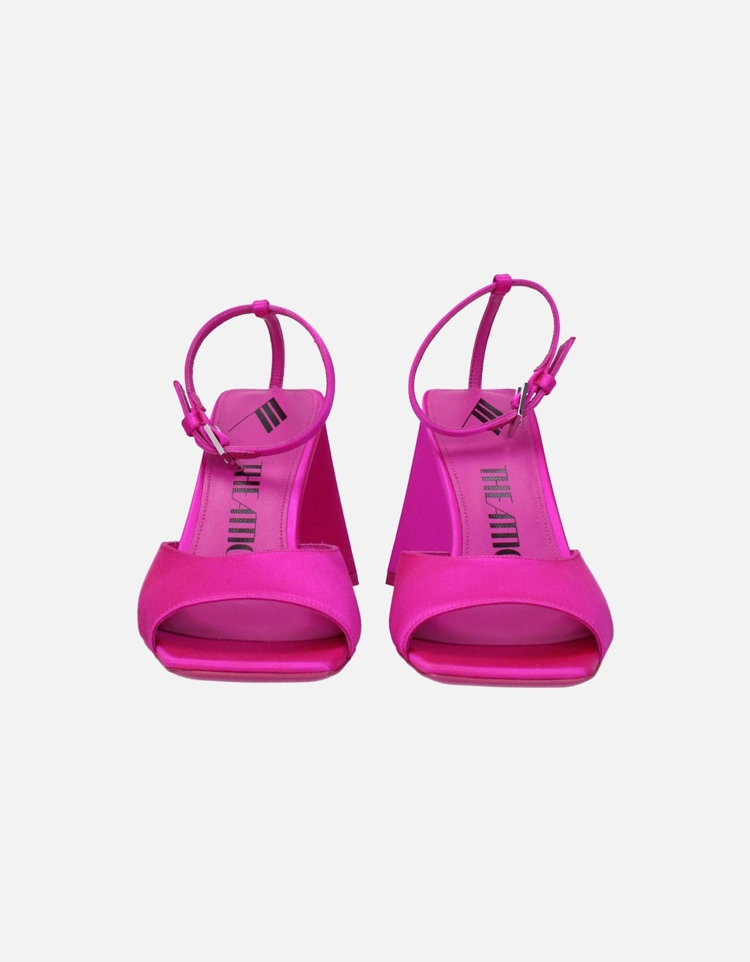 Open Toe Satin Mid Heel Sandals Women - Pink