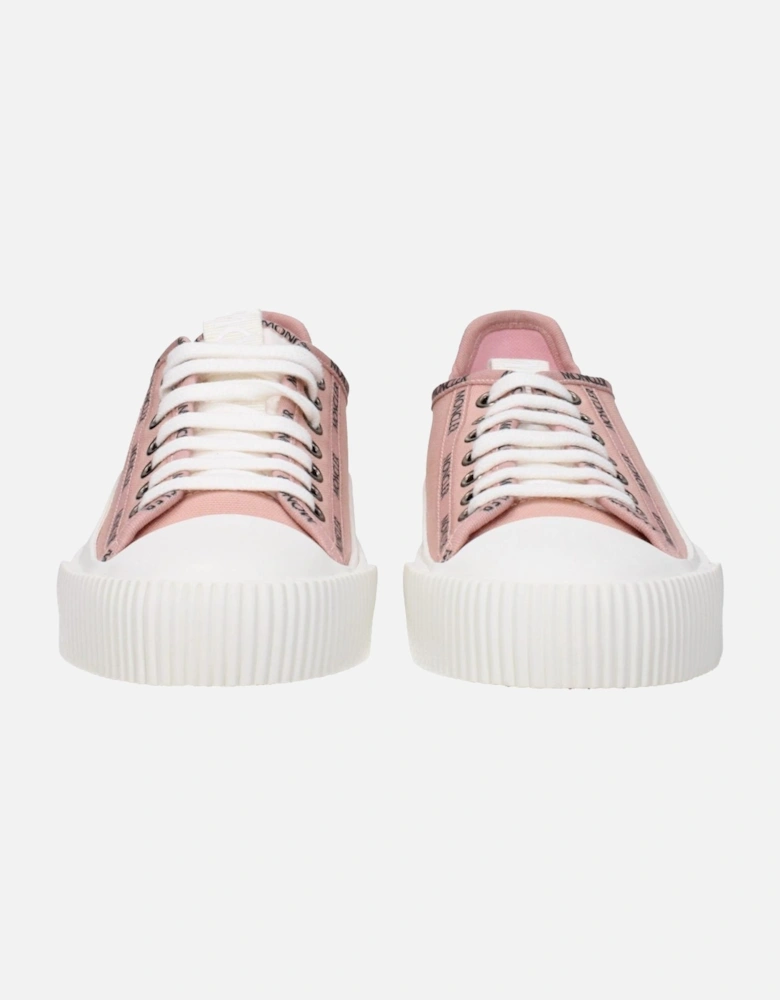Lace-Up Logo Fabric Sneakers Women - Pink