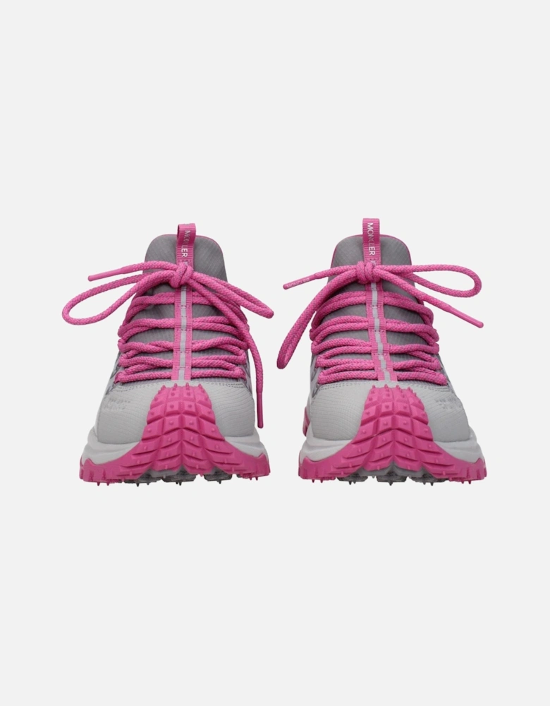 Lace-Up Casual Sneakers with Side Logo Women - Gray