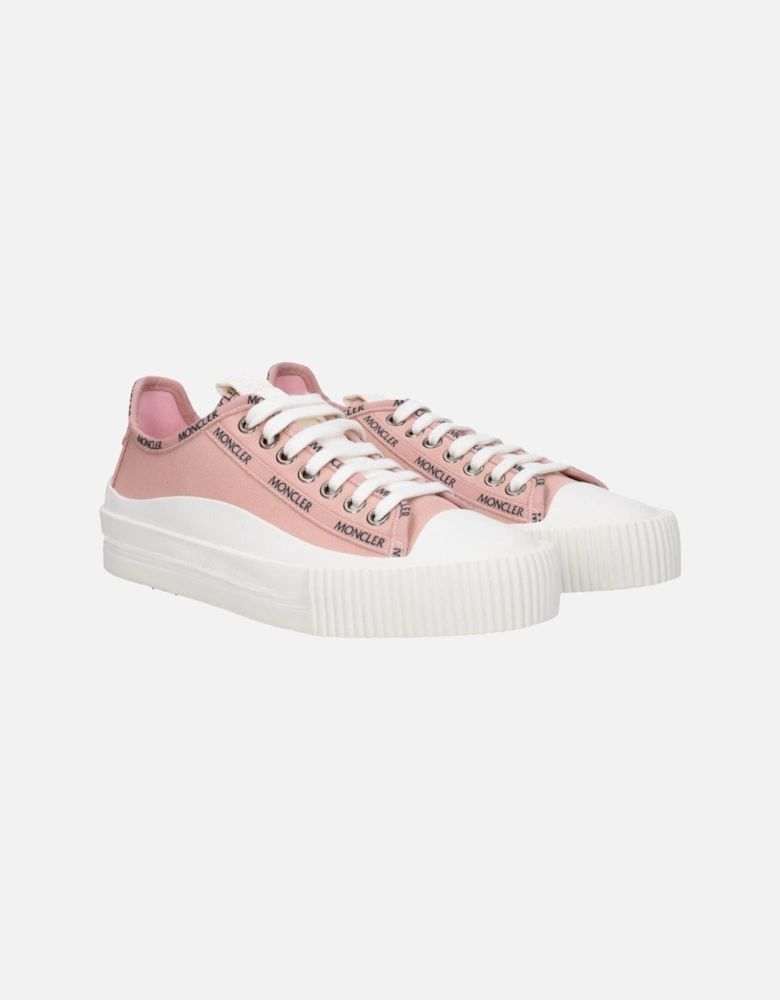 Lace-Up Logo Fabric Sneakers Women - Pink