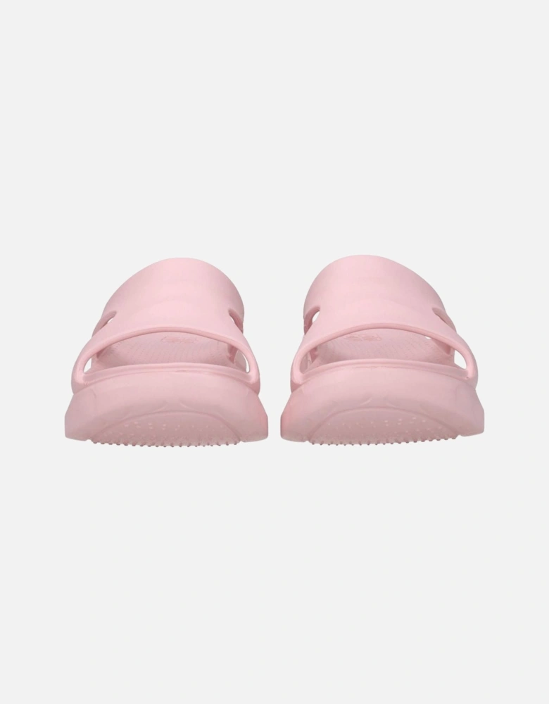 Rubber Mid-Heel Open Toe Clogs Women - Pink Sandals