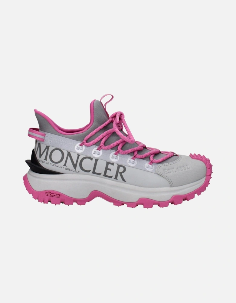 Lace-Up Casual Sneakers with Side Logo Women - Gray