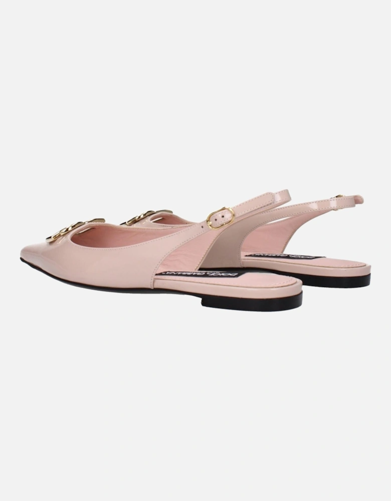 Patent Leather Pointy Toe Sandals with Buckle Closure Women - Pink