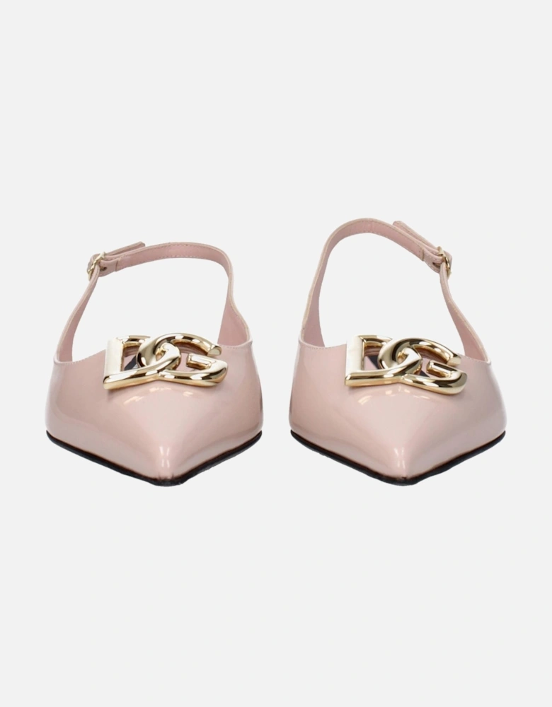 Patent Leather Pointy Toe Sandals with Buckle Closure Women - Pink