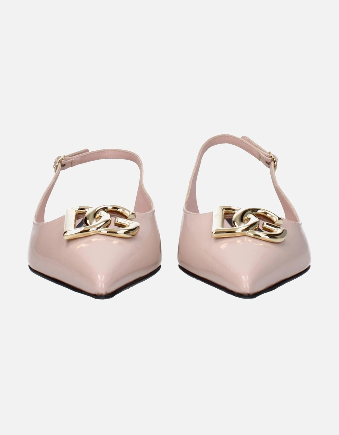 Patent Leather Pointy Toe Sandals with Buckle Closure Women - Pink