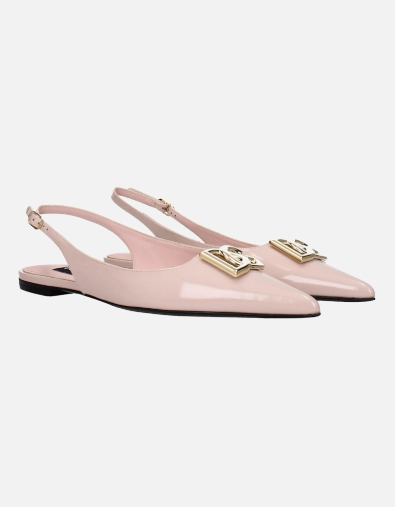 Patent Leather Pointy Toe Sandals with Buckle Closure Women - Pink