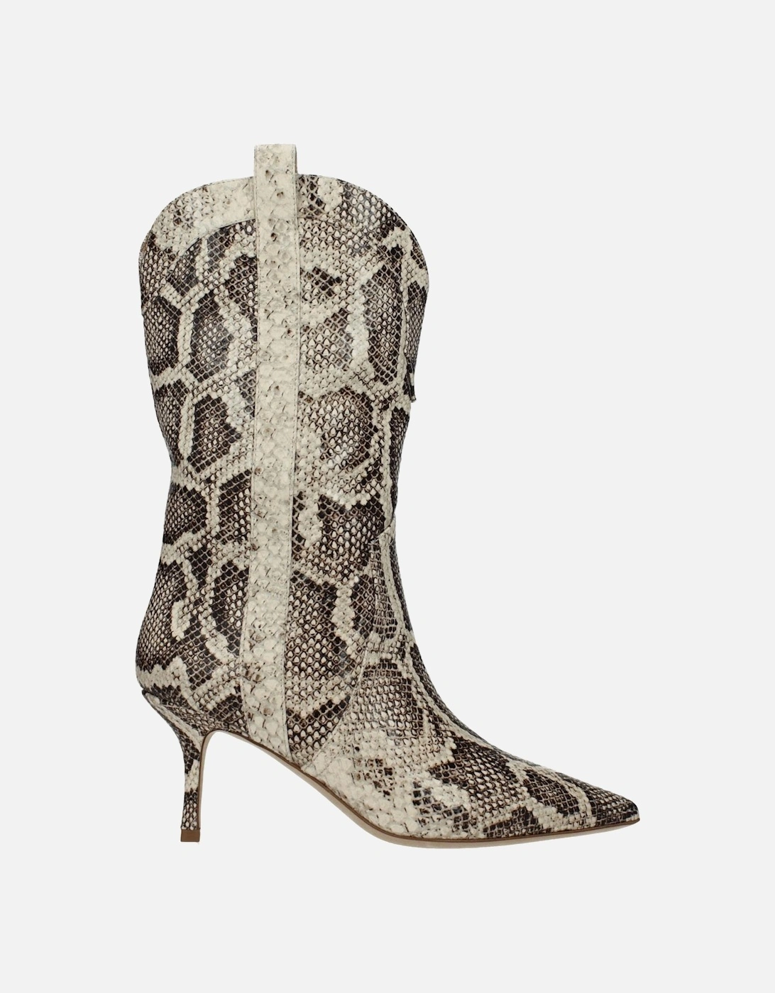 Pointy Toe Leather Ankle Boots Women - Beige, 6 of 5