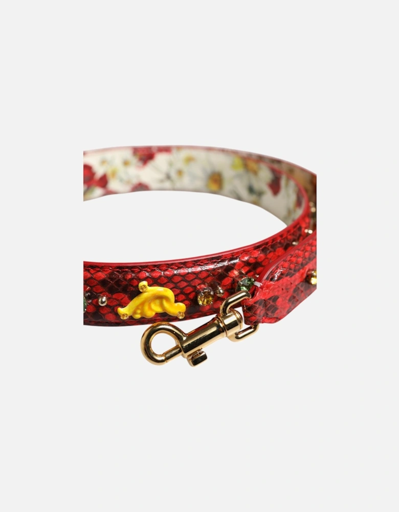 Python Leather Shoulder Bag Strap Women - Multicolor