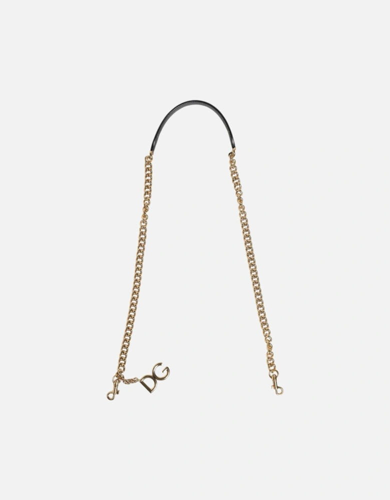Leather Shoulder Bag Strap with Gold Clasp Detailing Women - Brown