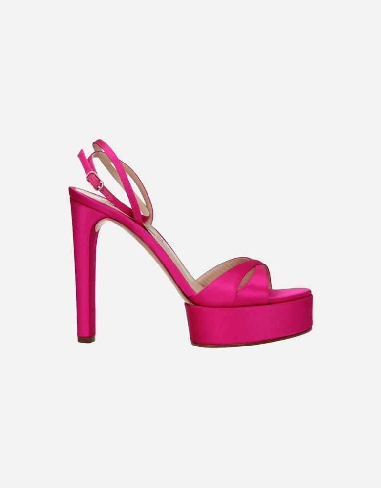 High Heel Satin Open Toe Sandals Women - Pink
