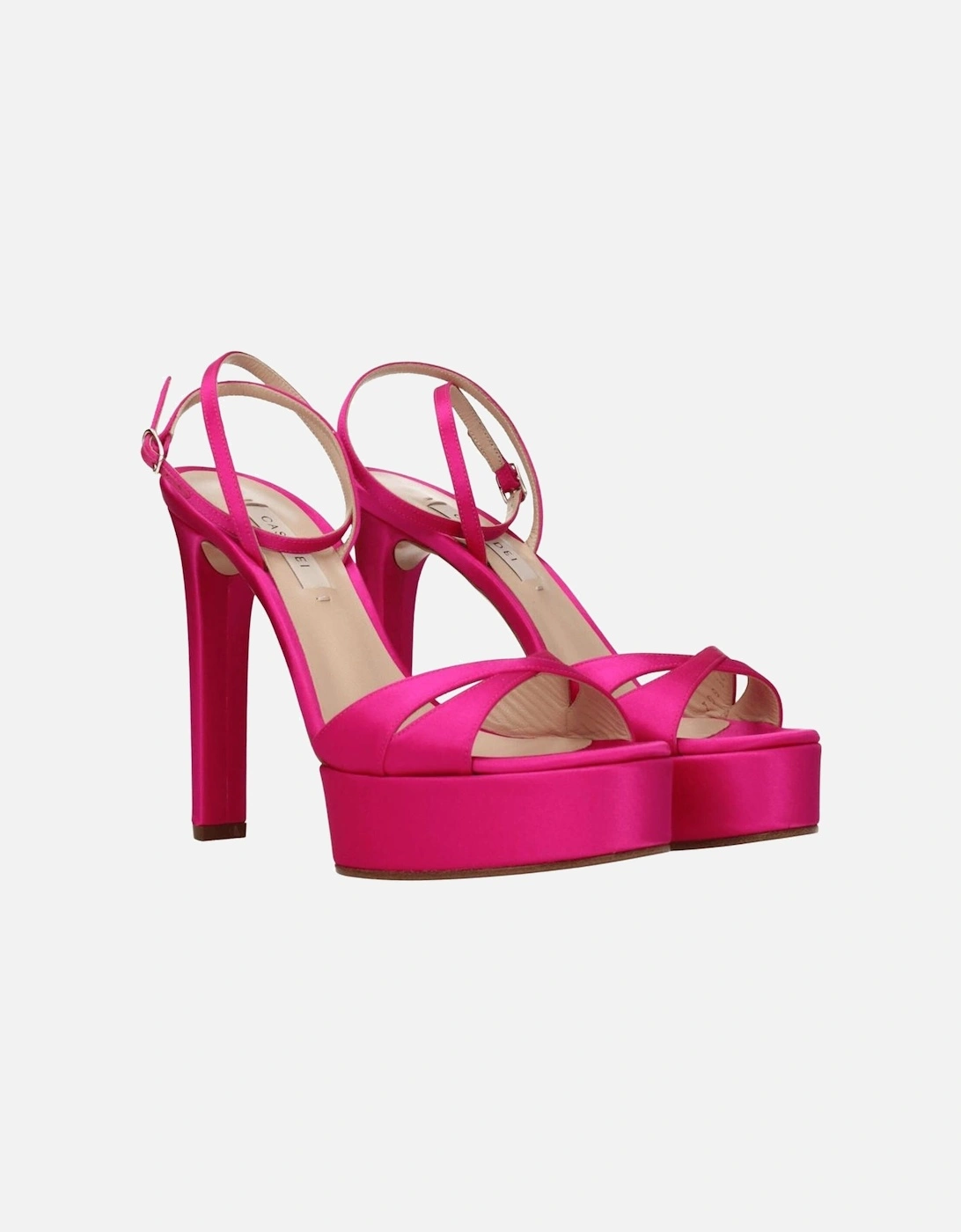 High Heel Satin Open Toe Sandals Women - Pink