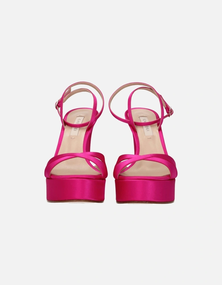 High Heel Satin Open Toe Sandals Women - Pink