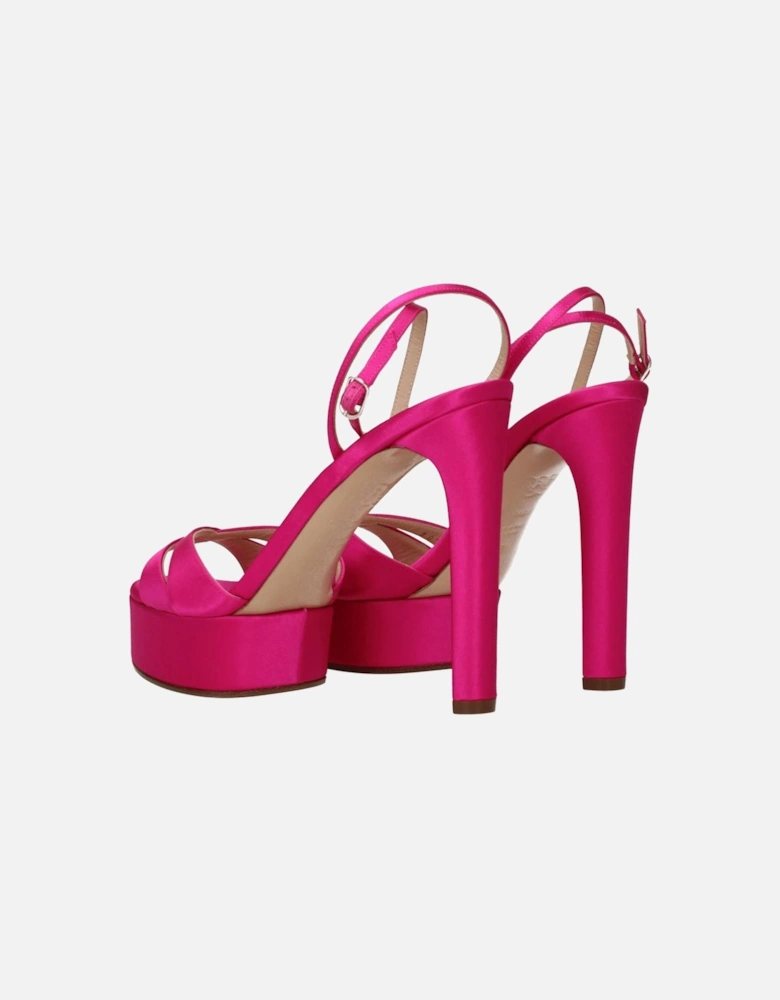 High Heel Satin Open Toe Sandals Women - Pink
