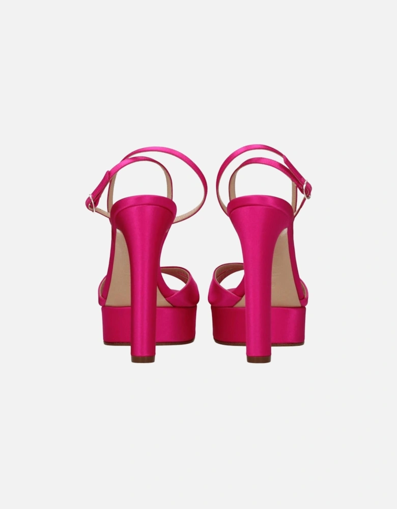 High Heel Satin Open Toe Sandals Women - Pink