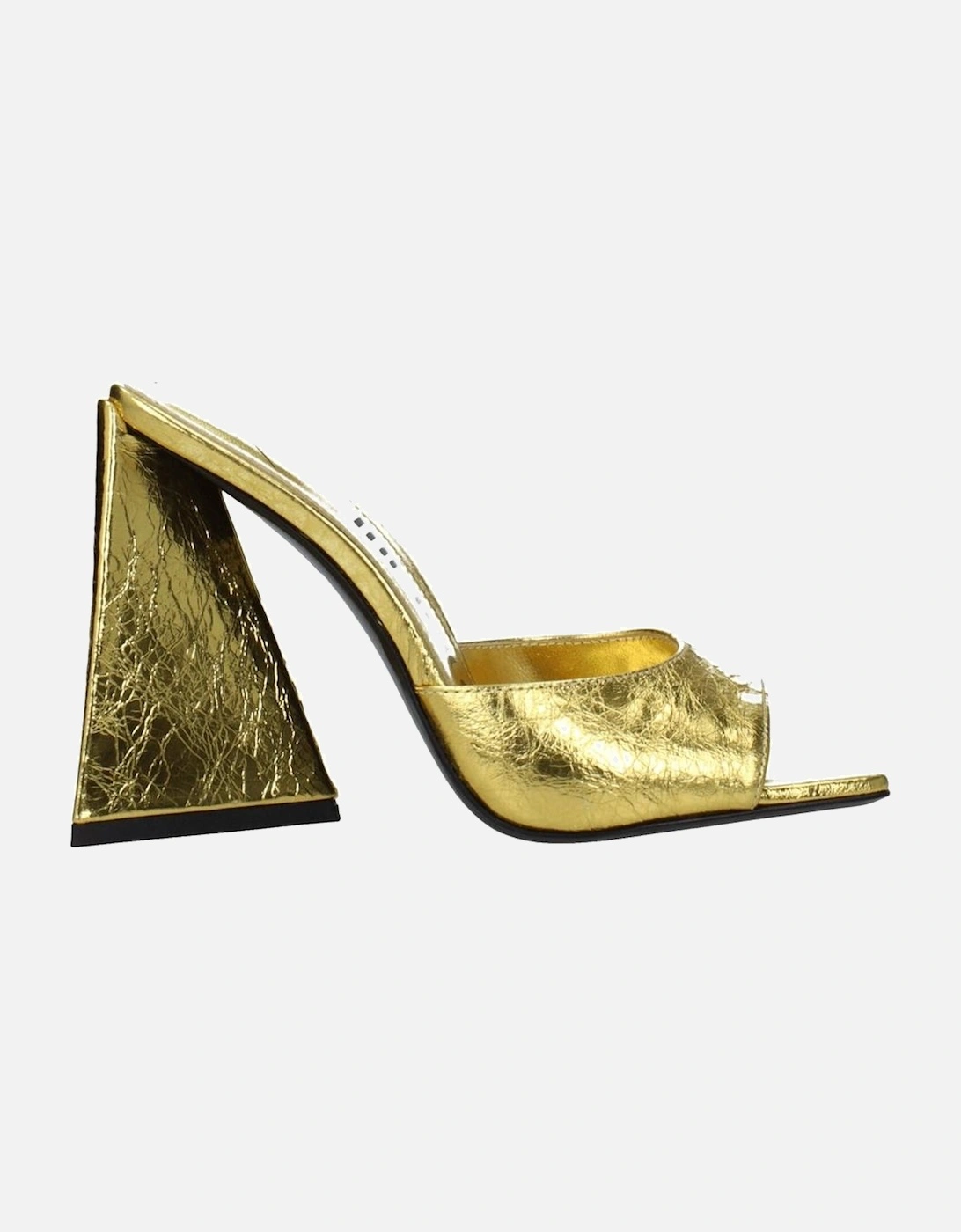 Pin Up High Heel Leather Sandals Women - Gold, 6 of 5
