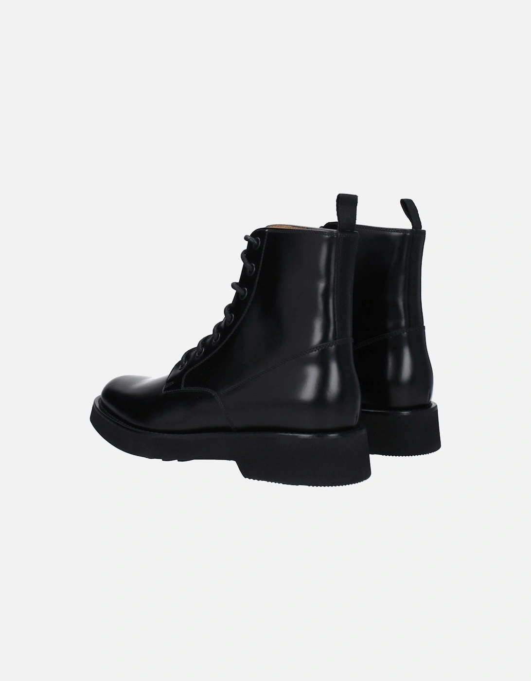 Vintage Effect Leather Ankle Boots Women - Black