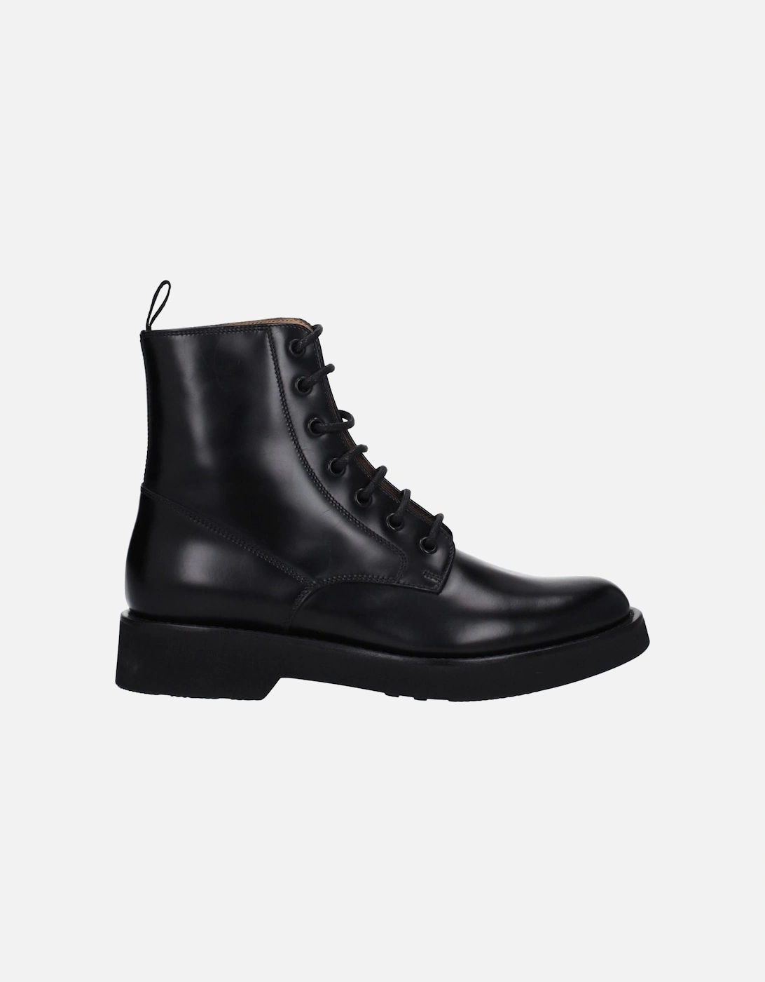 Vintage Effect Leather Ankle Boots Women - Black, 5 of 4