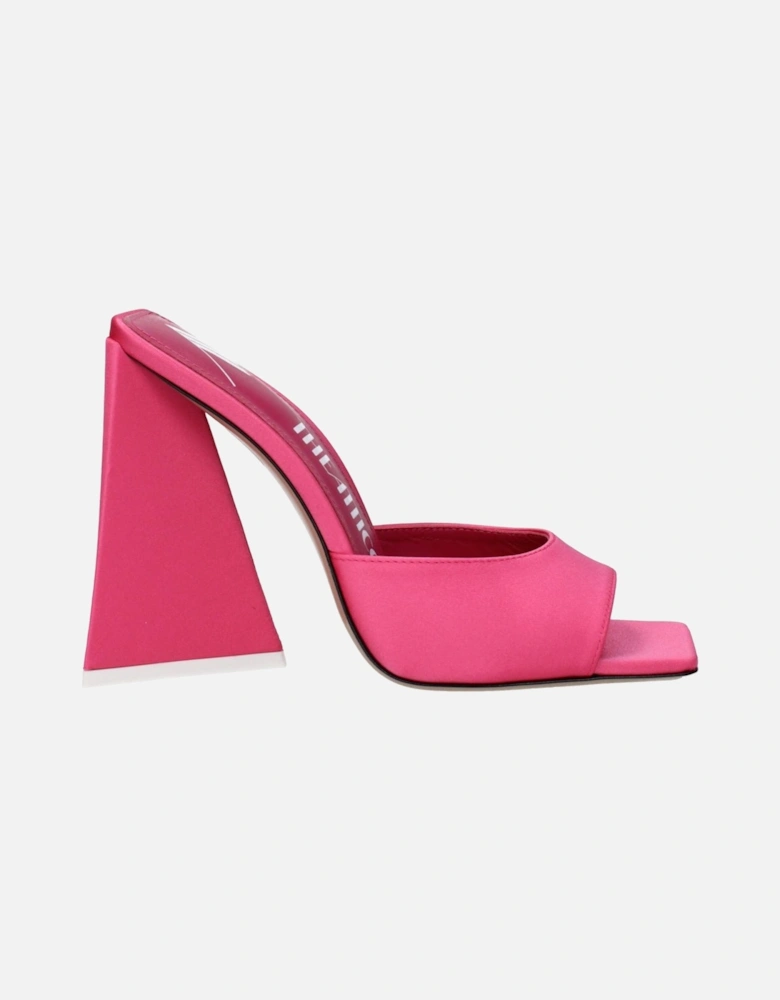 High Heel Open Toe Fabric Sandals Women - Pink