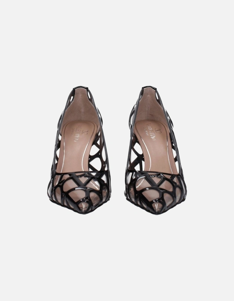 Pointed Toe PVC High Heel Pumps Women - Transparent Brooches
