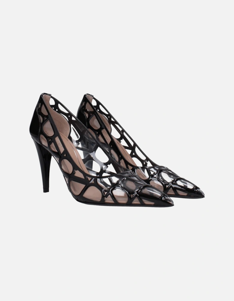 Pointed Toe PVC High Heel Pumps Women - Transparent Brooches
