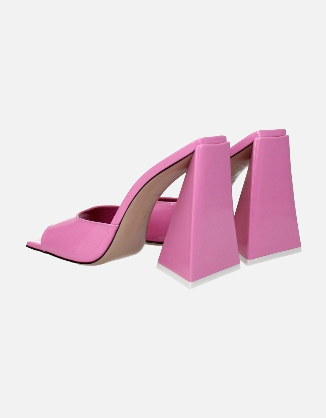 High Heel Patent Leather Sandals with Open Toe Women - Pink