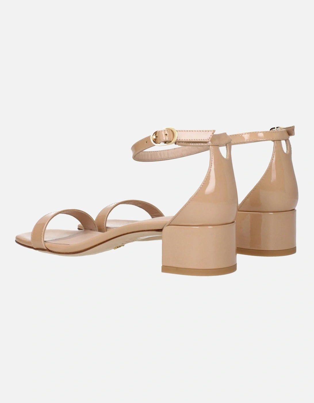 Patent Leather Open Toe Mid Heel Sandals Women - Pink