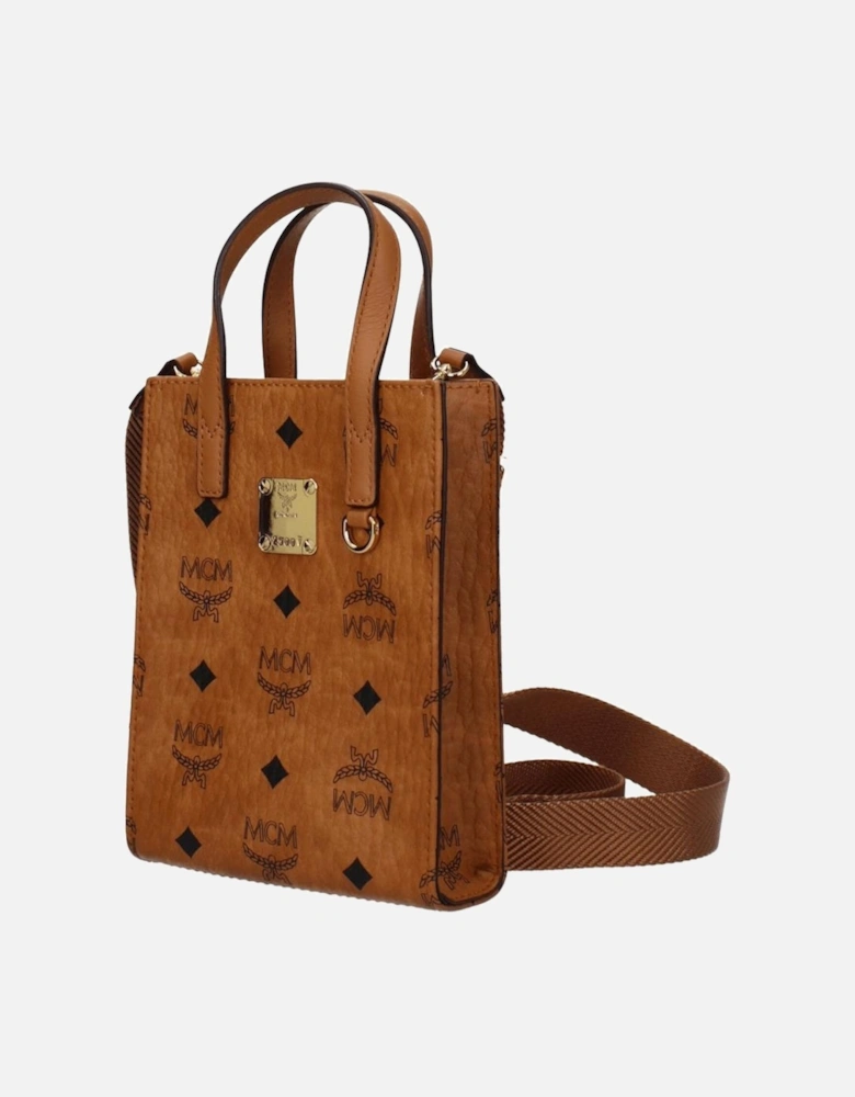 Leather Handbag with Adjustable Shoulder Strap Women - Brown
