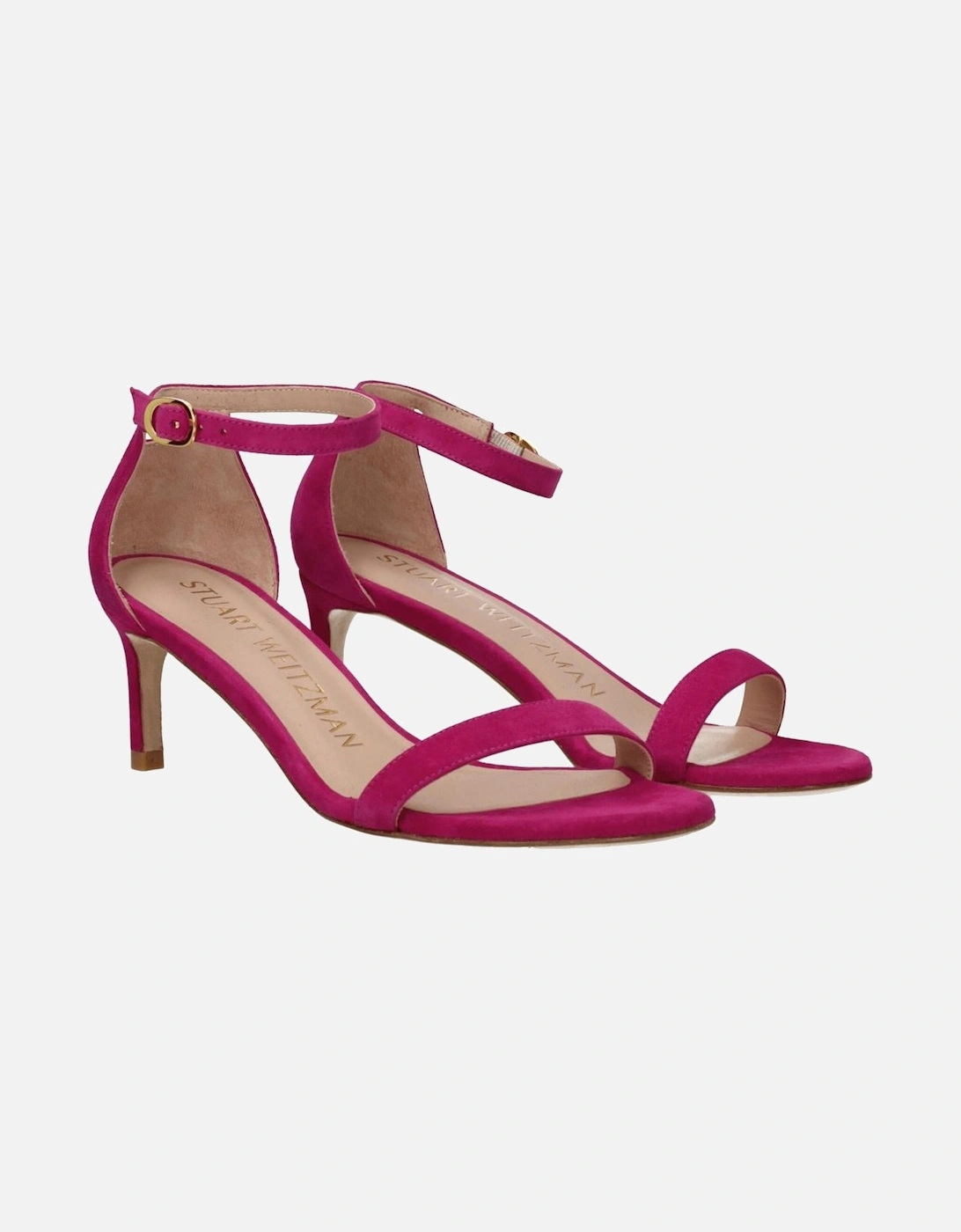 Suede Mid Heel Open Toe Sandals Women - Pink
