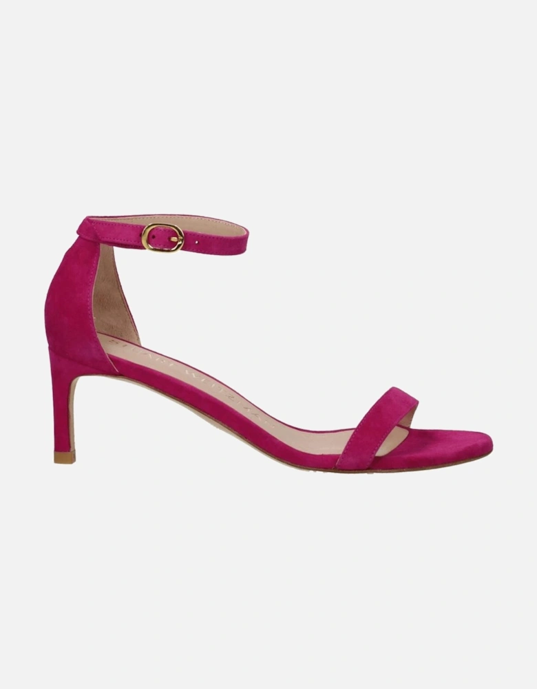 Suede Mid Heel Open Toe Sandals Women - Pink