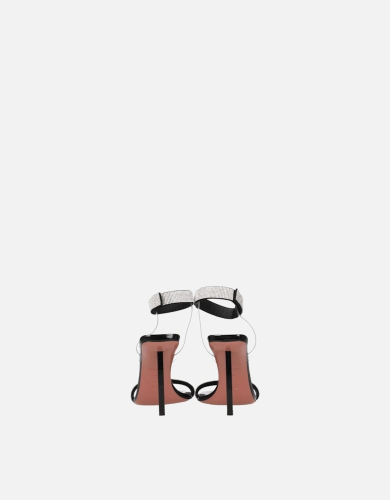 Rhinestone Embellished High Heel Open Toe Sandals Women - Black