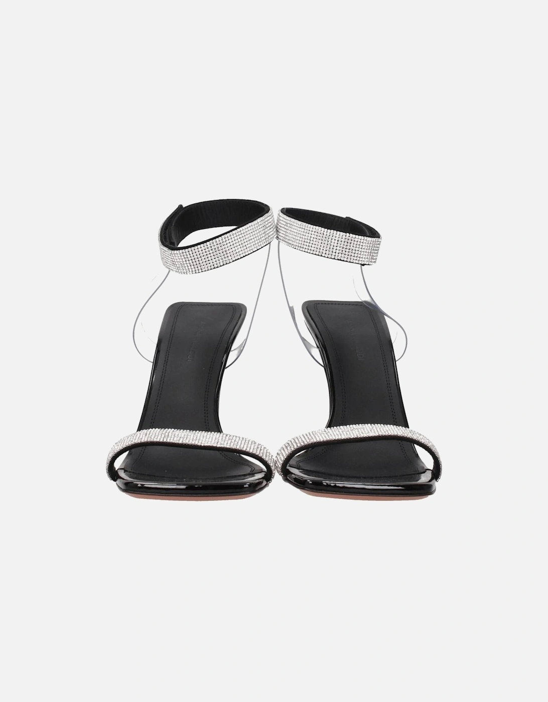 Rhinestone Embellished High Heel Open Toe Sandals Women - Black