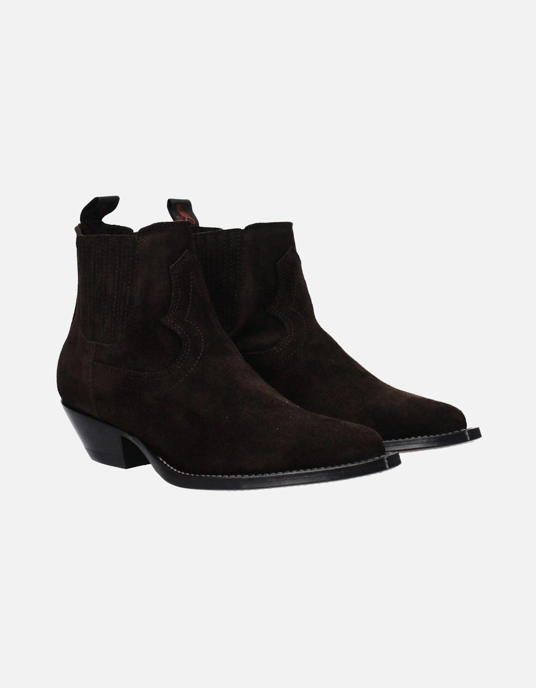 Suede Pointy Toe Ankle Boots Women - Brown