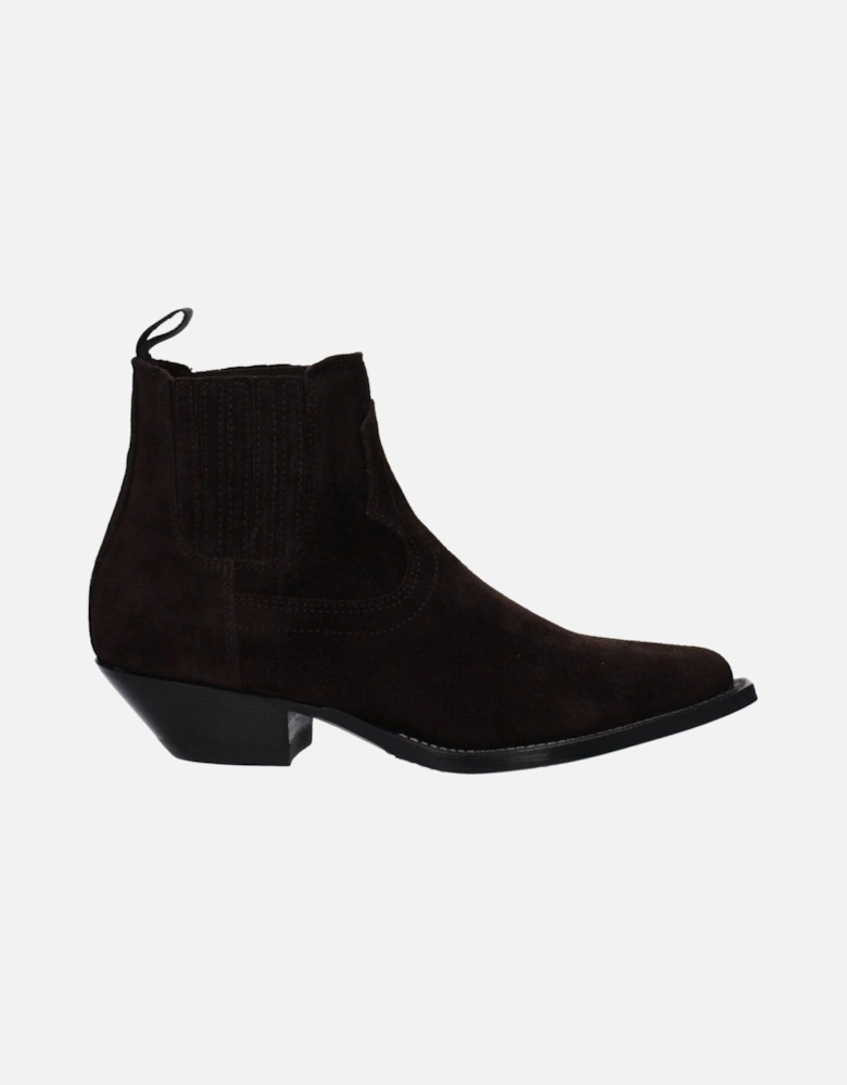 Suede Pointy Toe Ankle Boots Women - Brown