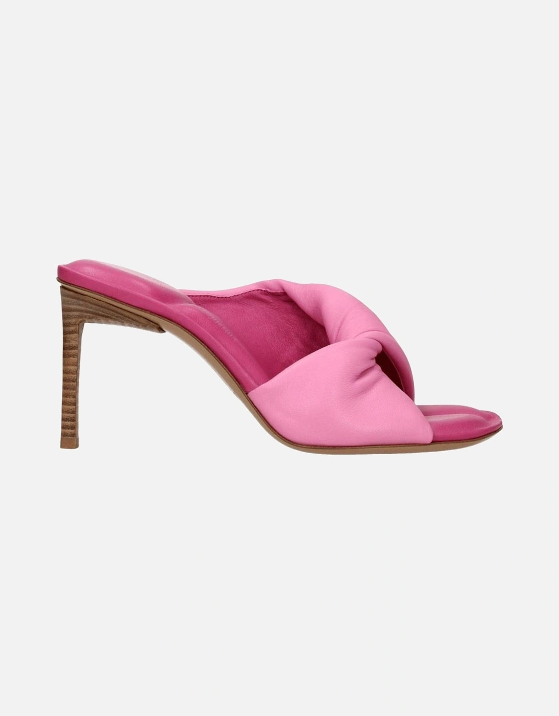 Mid Heel Leather Open Toe Sandals Women - Pink, 6 of 5