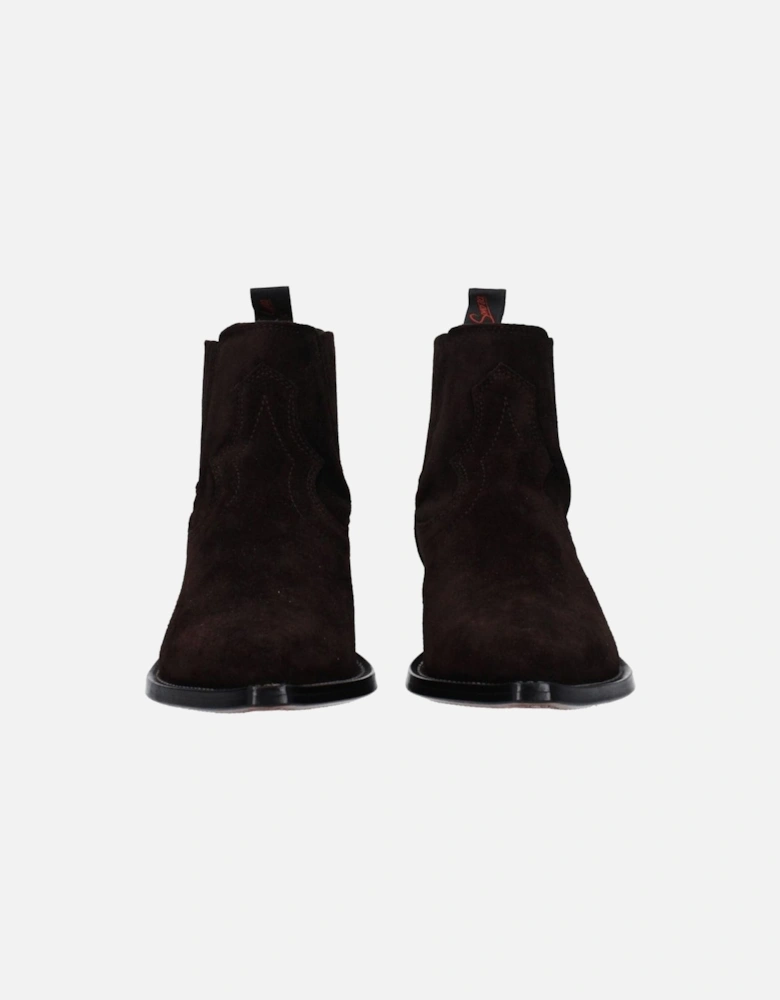Suede Pointy Toe Ankle Boots Women - Brown