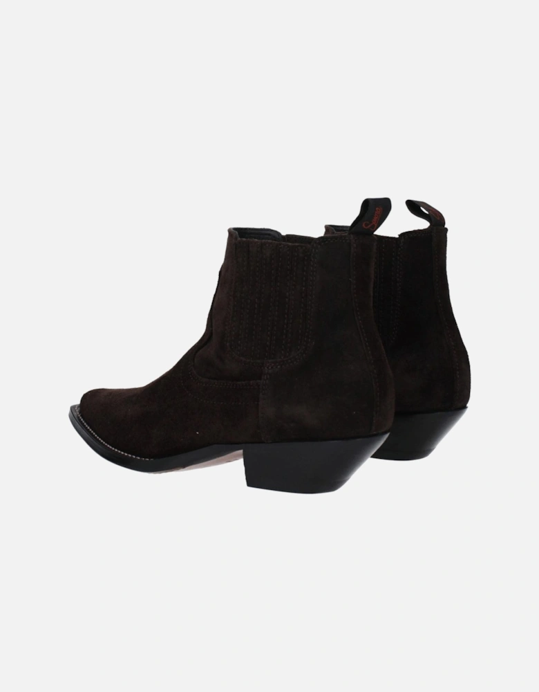 Suede Pointy Toe Ankle Boots Women - Brown
