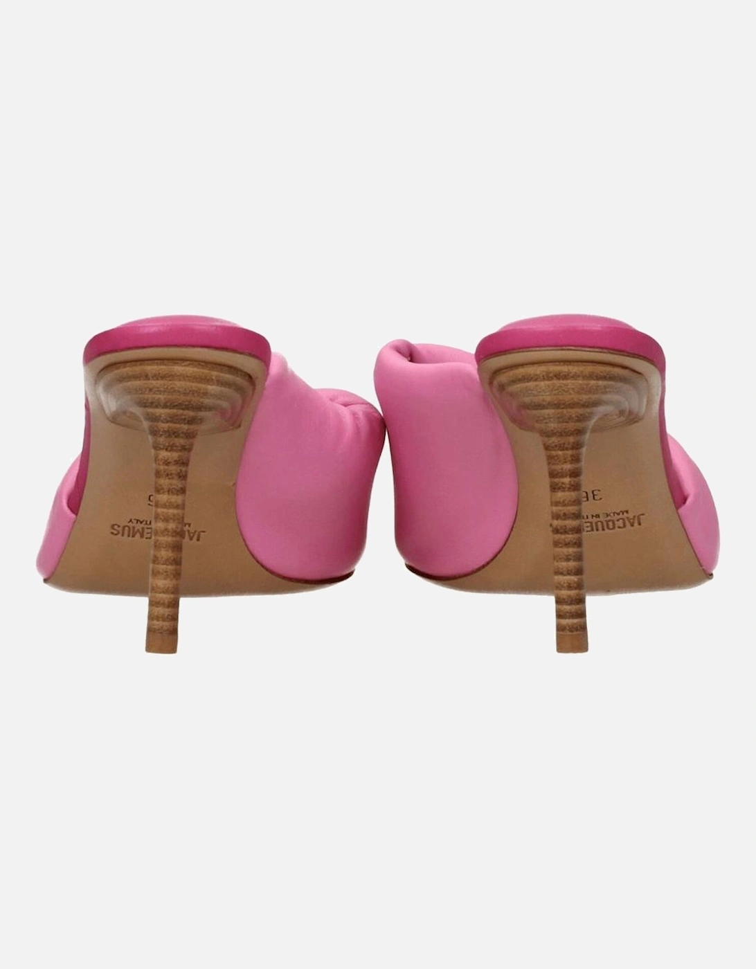 Mid Heel Leather Open Toe Sandals Women - Pink