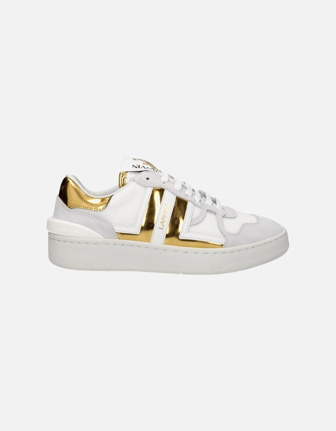 Leather Sneakers with Logo and Lace-Up Closure Women - White, 6 of 5