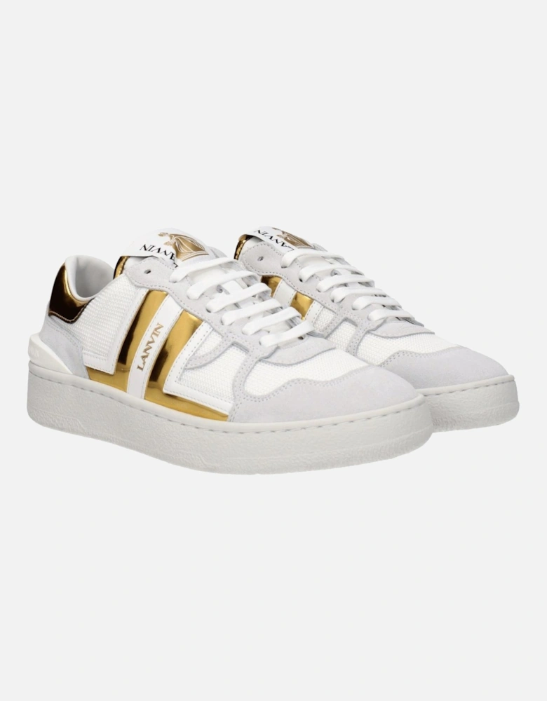 Leather Sneakers with Logo and Lace-Up Closure Women - White
