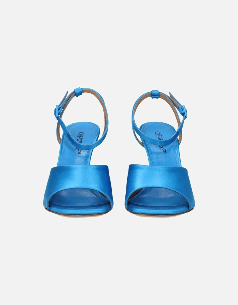 High Heel Satin Open Toe Sandals Women - Blue