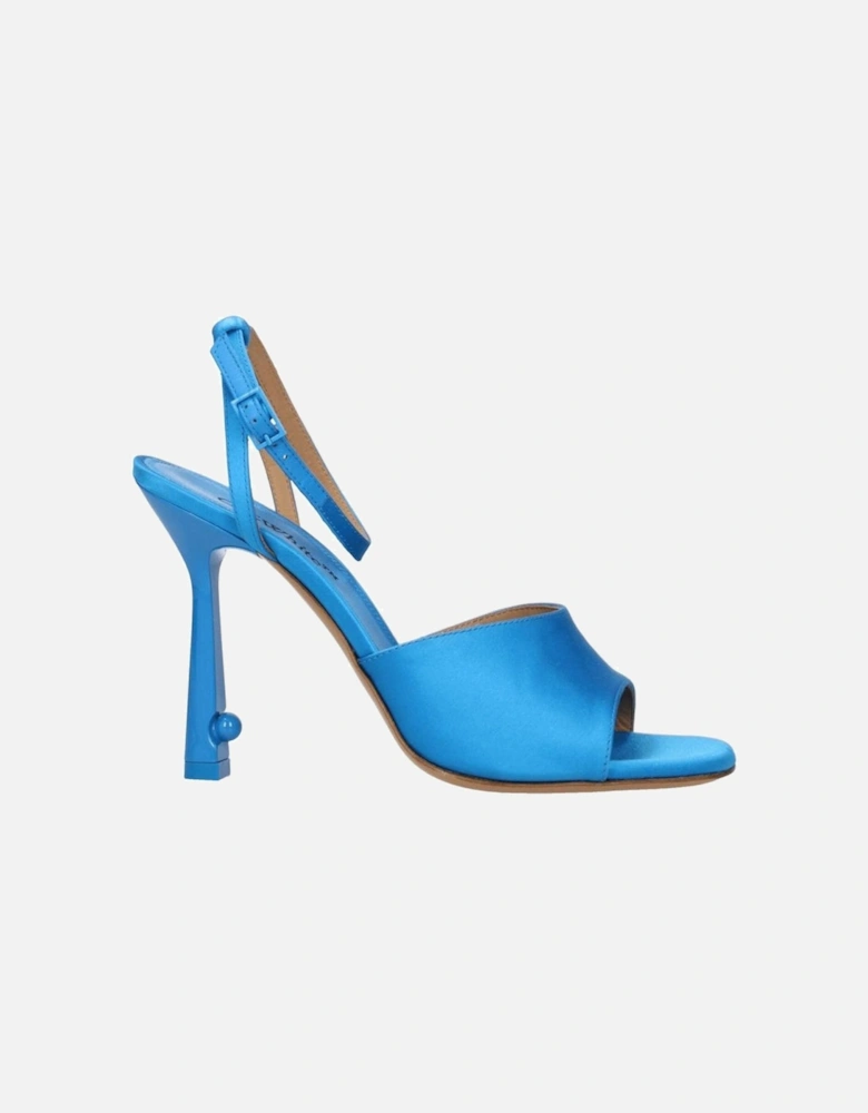 High Heel Satin Open Toe Sandals Women - Blue