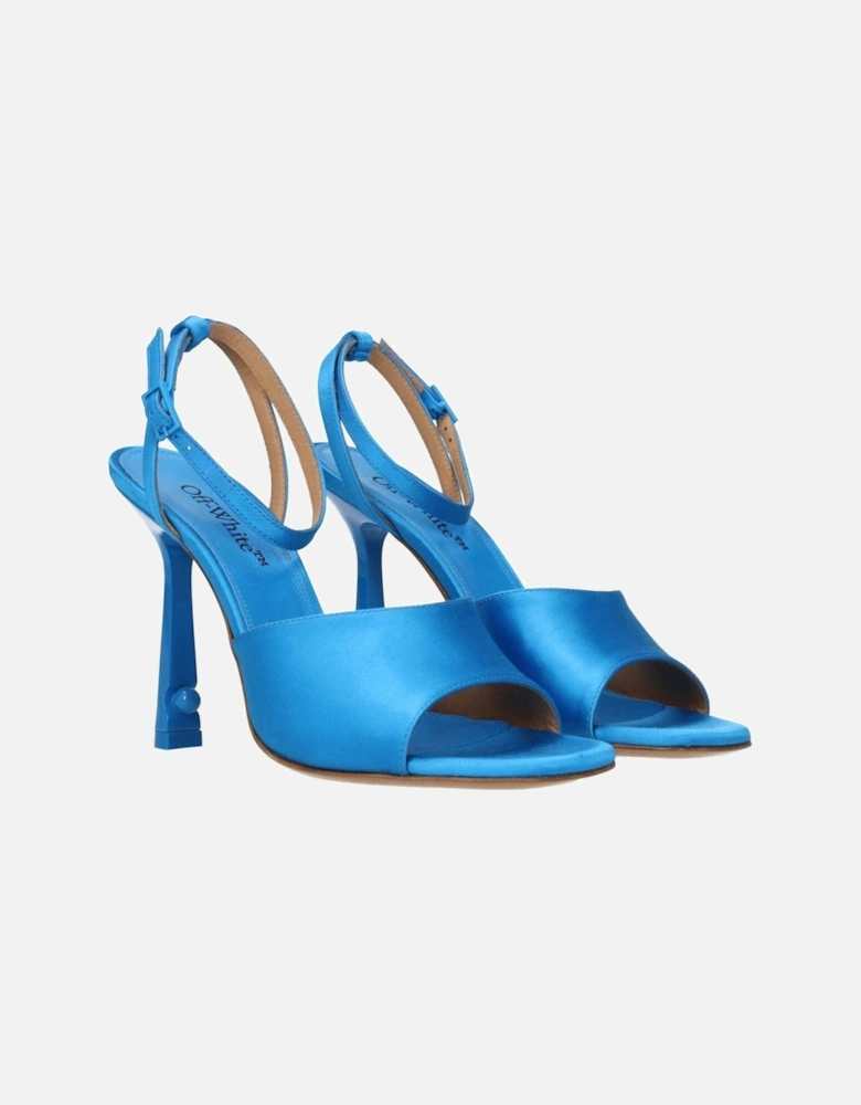 High Heel Satin Open Toe Sandals Women - Blue