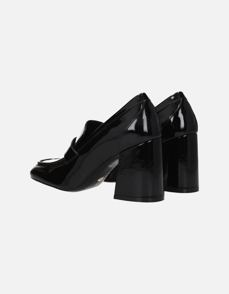 Patent Leather Mid Heel Pumps Women - Black Brooches