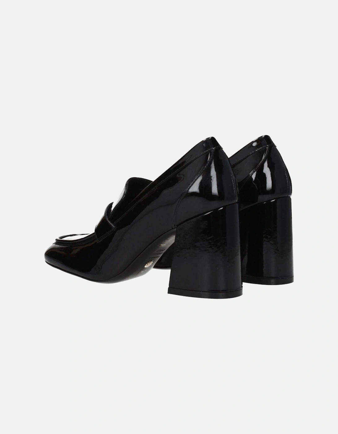 Patent Leather Mid Heel Pumps Women - Black Brooches