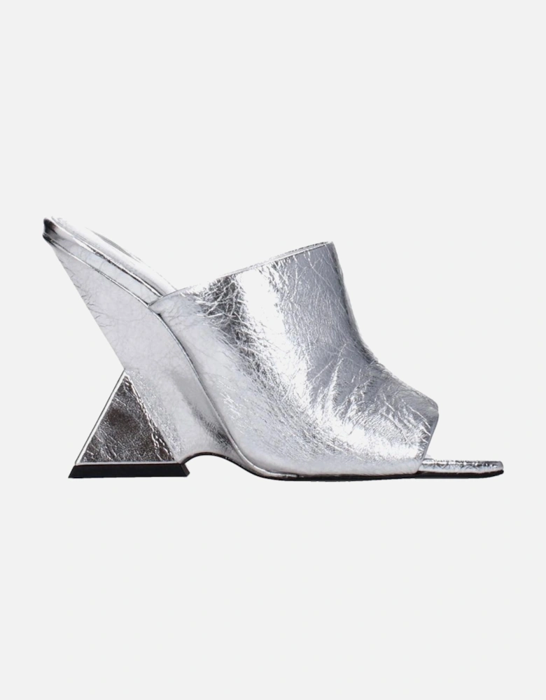 High Heel Open Toe Leather Sandals Women - Gray